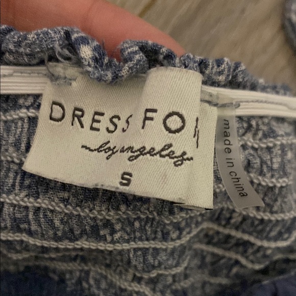 Blue Floral V-Cut Midi Dress - Picture 3 of 4